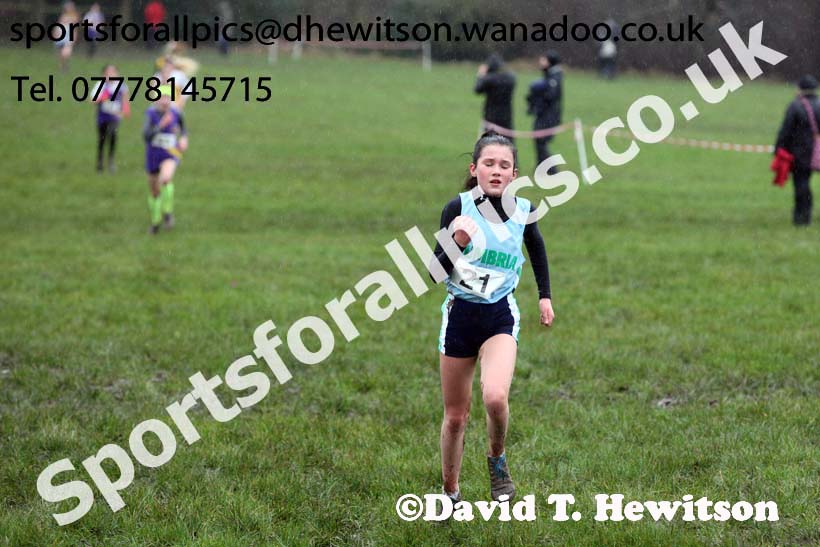 Minor girls Northern Inter Counties Schools Cross Country, Stockton. Photo: David T. Hewitson/Sports for All Pics